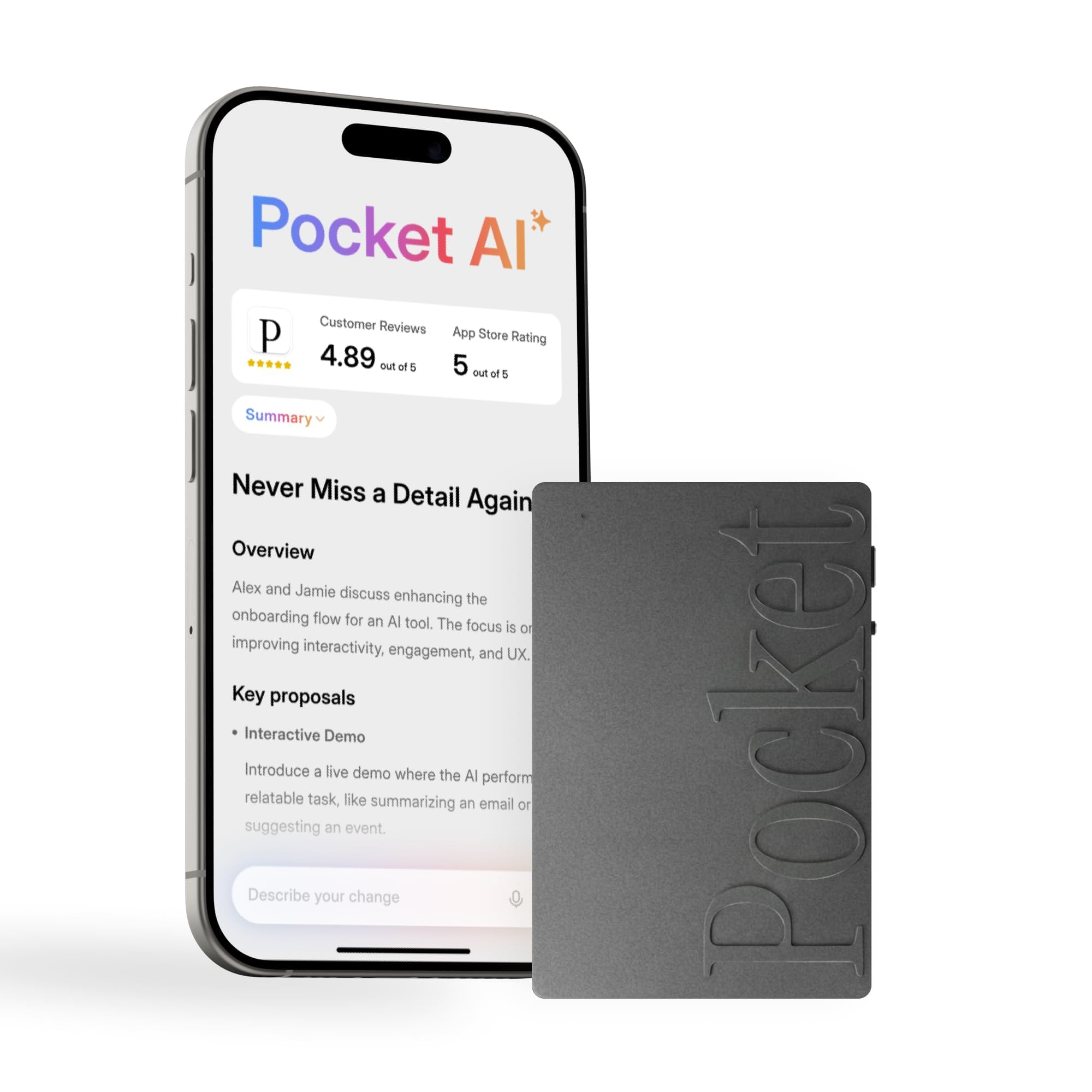 Ai Voice Recorder z smart Assistant z samochodowy Transcription