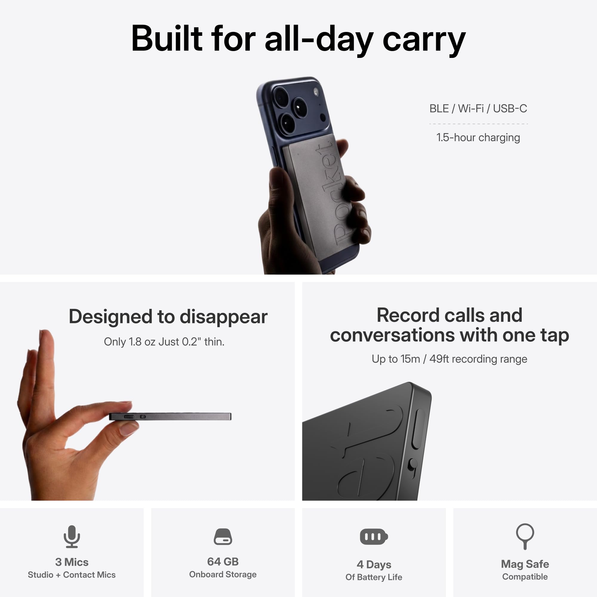 Ai Voice Recorder z smart Assistant z samochodowy Transcription
