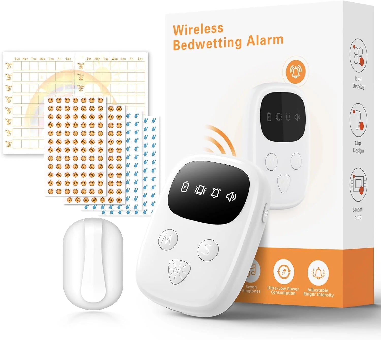 Bezprzewodowy Bedwetting do dla dzieci Alarm, kompaktowy