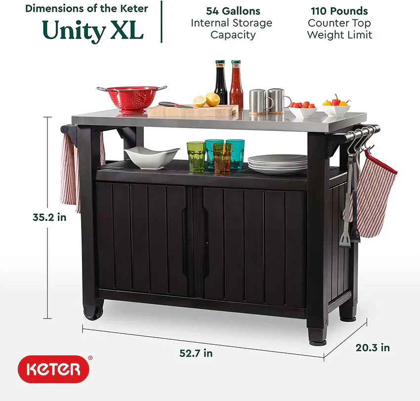 Unity XL przenośny zewnętrzny i magazynowy stol
