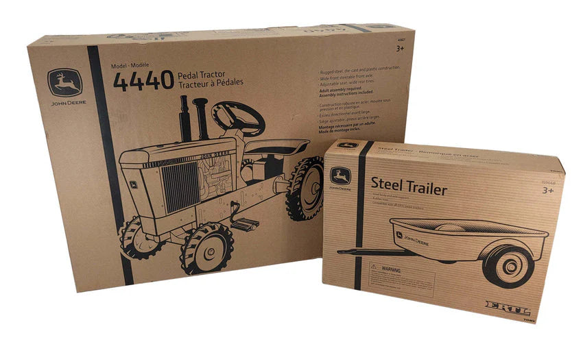 1787475059_biF2IV1O 4440 Pedal i stal przyczepa Tractor, regulowany siedzisko, Durable Build