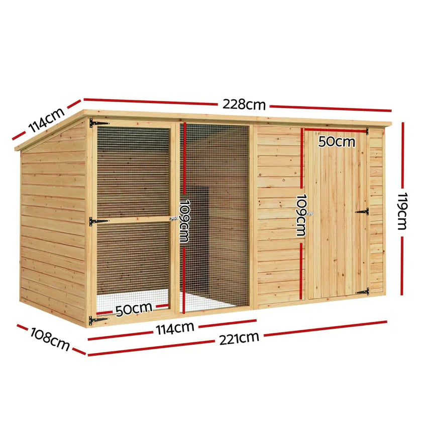 1787476095_w0cLUpru Kojec dla psa, dodatkowy duży 2.28M drewniany domek lozko zewnętrzny PET Puppy Cabin Log