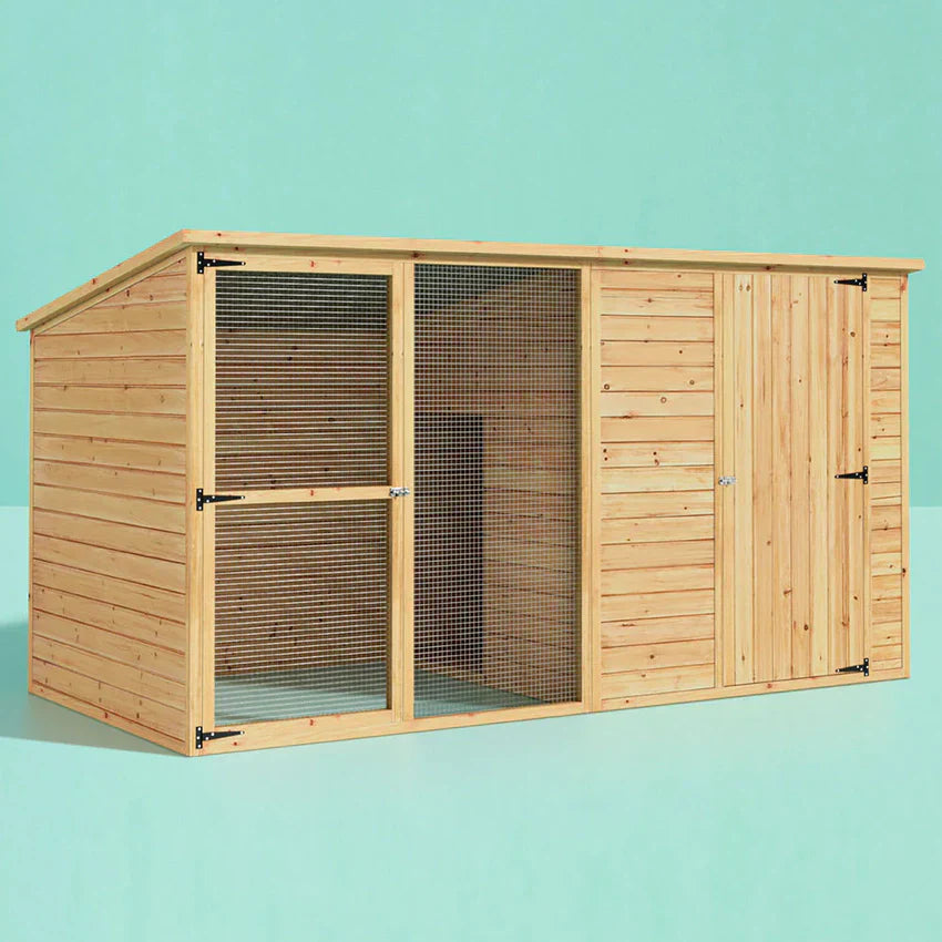 1787476111_UjpysZ7j Kojec dla psa, dodatkowy duży 2.28M drewniany domek lozko zewnętrzny PET Puppy Cabin Log