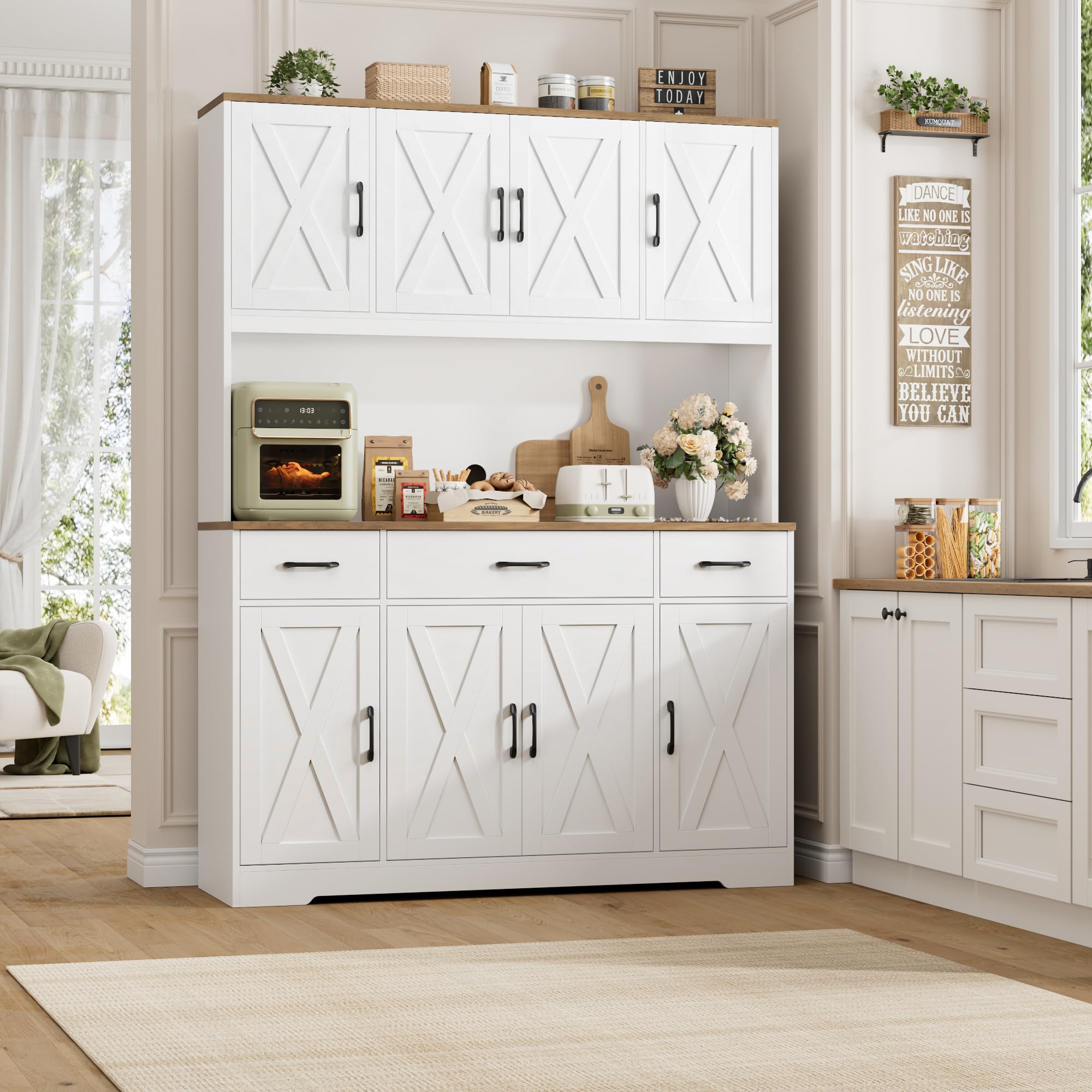 71 duży Pantry szafka z ładowanie stacja