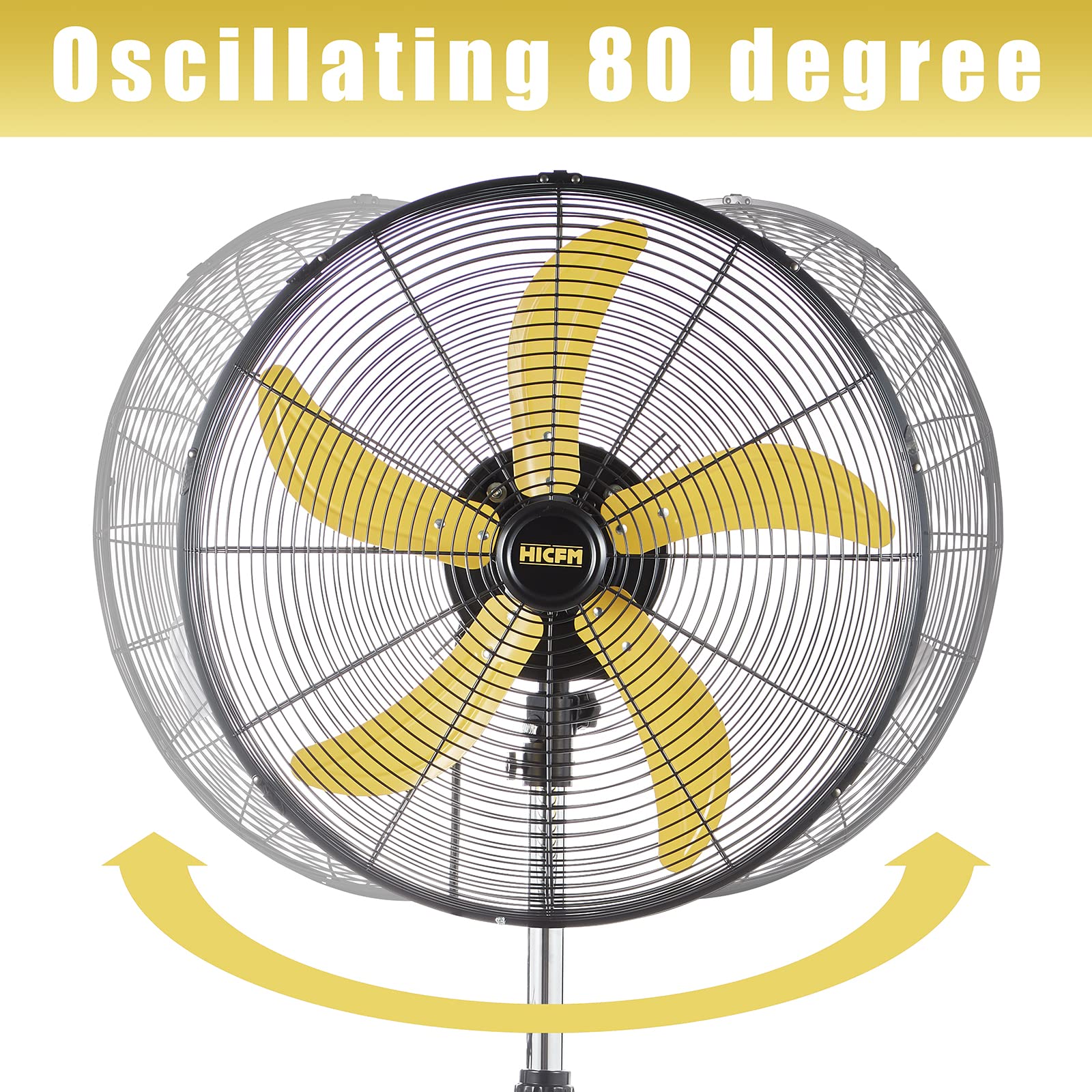20 wysoki Velocity Oscillating Pedestal wentylator, 5000 CFM