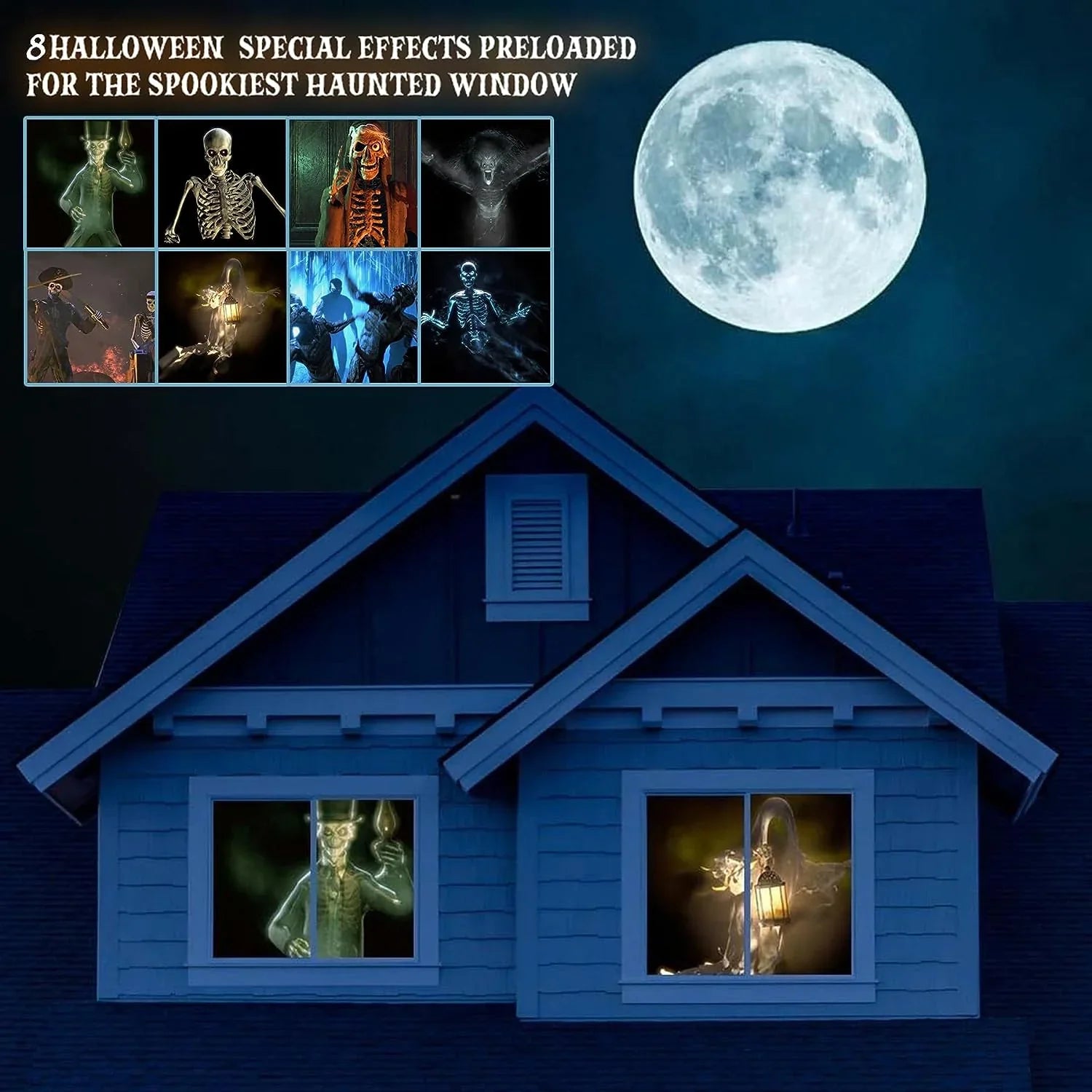 Projektor, Halloween, (2023 Upgrade), do Haunted Windows