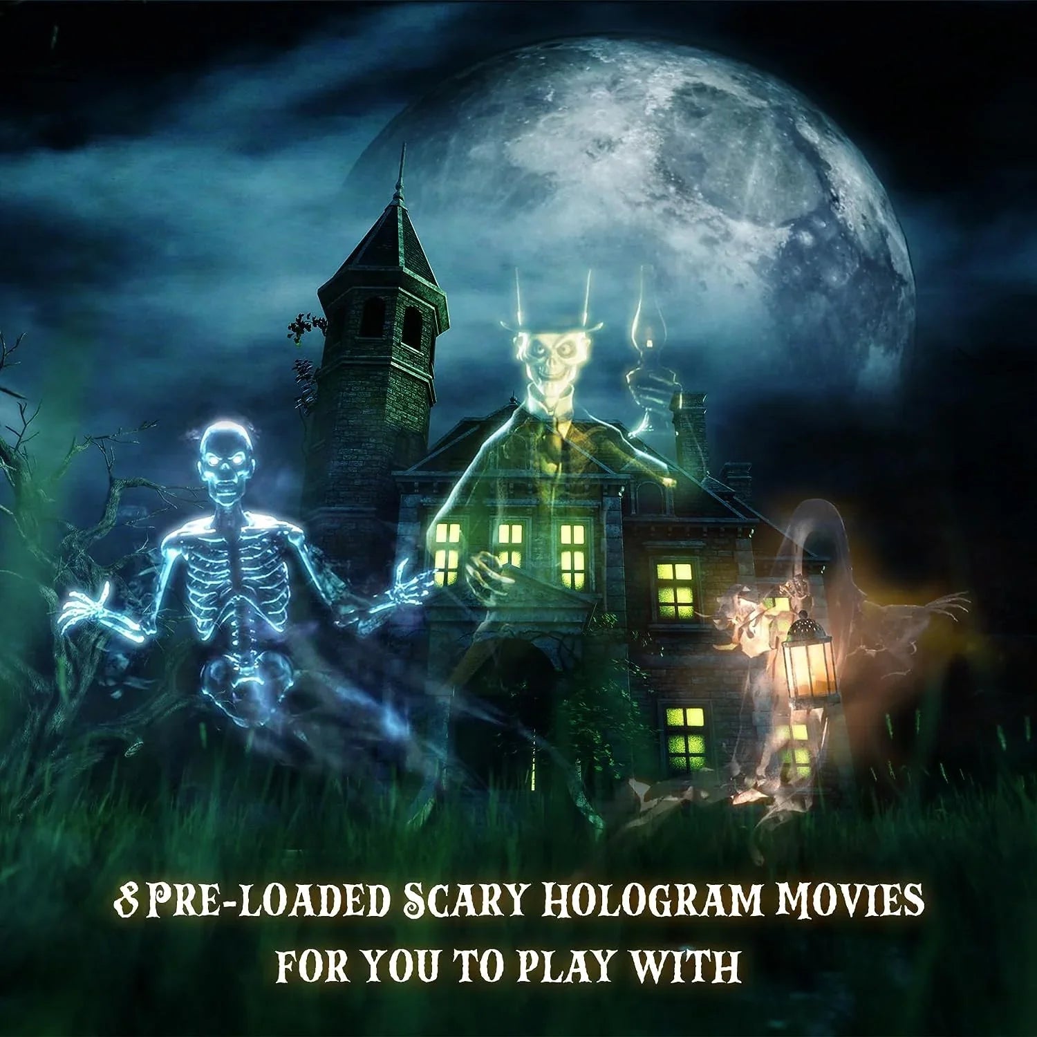 Projektor, Halloween, (2023 Upgrade), do Haunted Windows