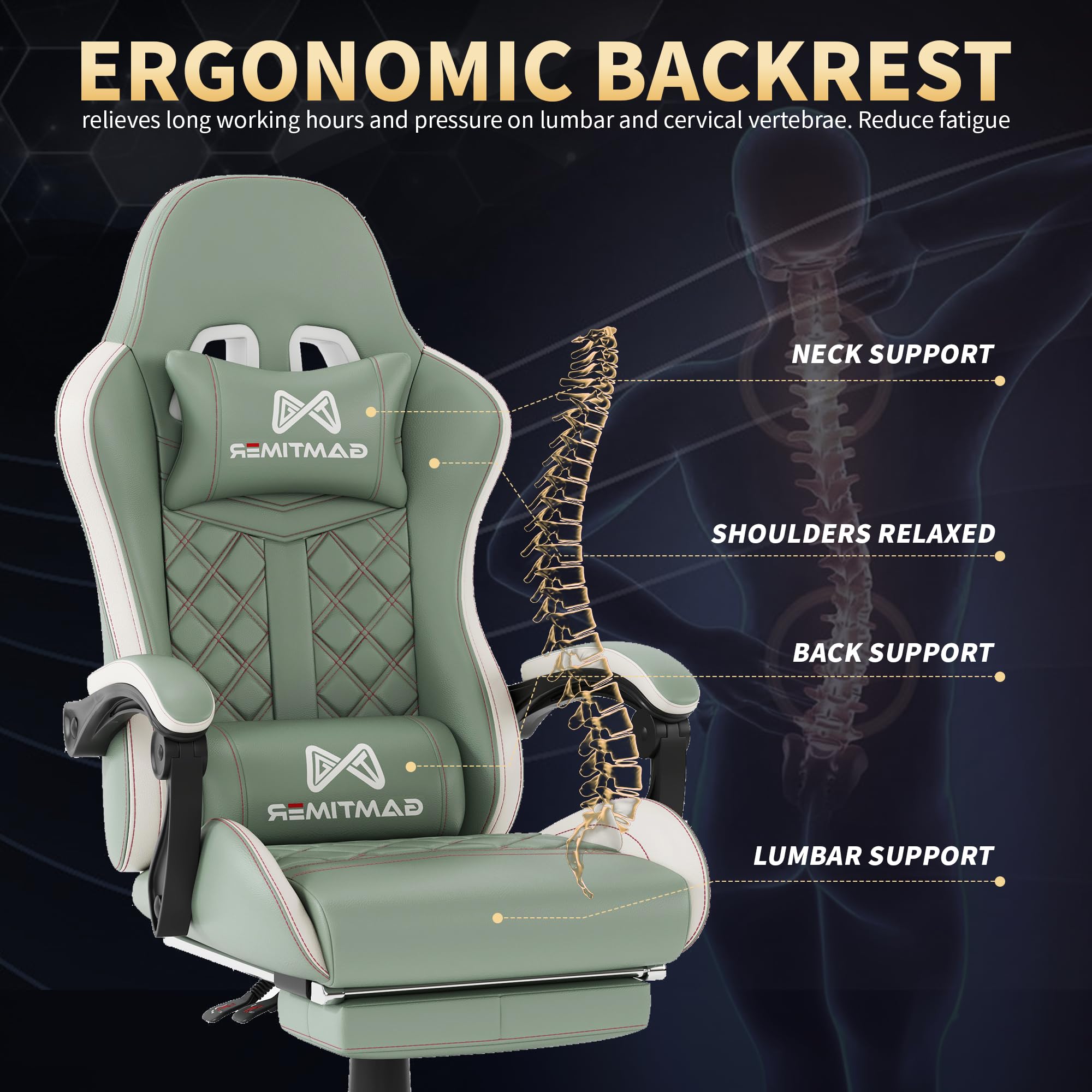 1787479287_TLHjCkbK Fotel gamingowy z Pocket Spring Cushion, 400 lb pojemność