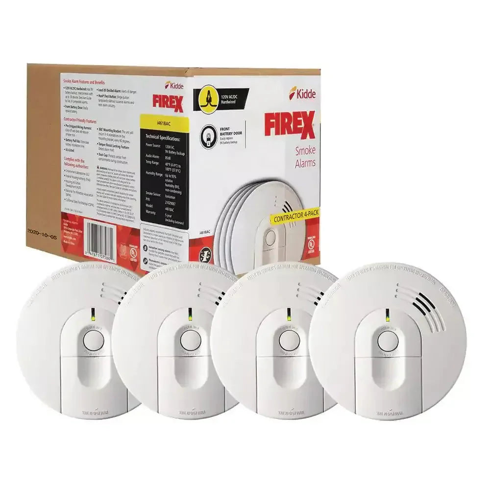 1787479744_dgQqIrgz 4-pakiet Hardwired Smoke Detector z Ionization Sensor