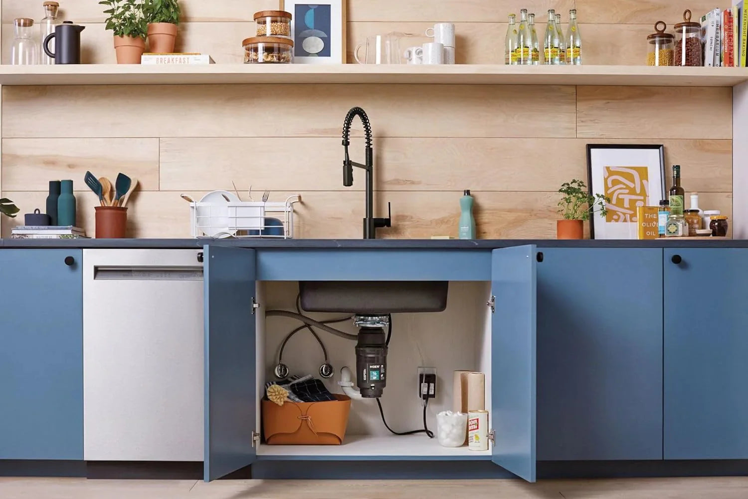 Garbage Disposal - Disposer Prep Series 1/2 HP Continuous Feed, Featuring Sound Reduction - Power Cord Included