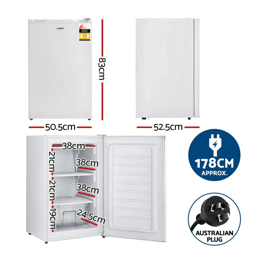 Zamrażarka, 81L Upright, Fridge biały