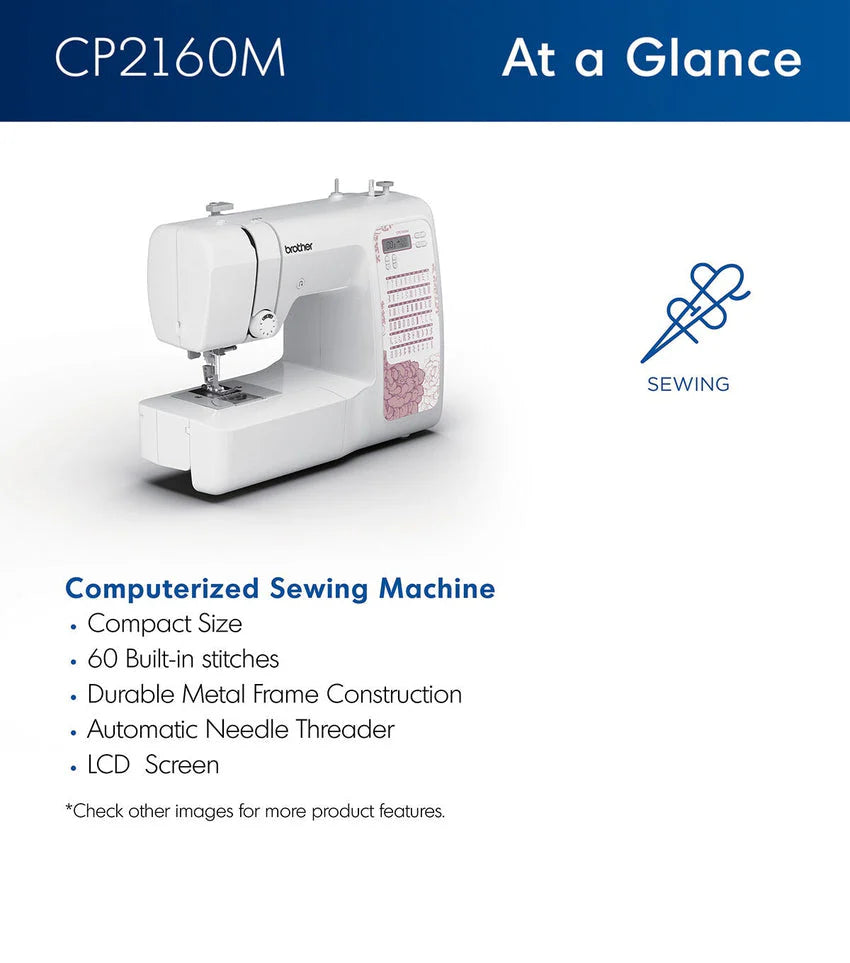 CP2160M światło Mauve Floral Computerized Sewing maszyna
