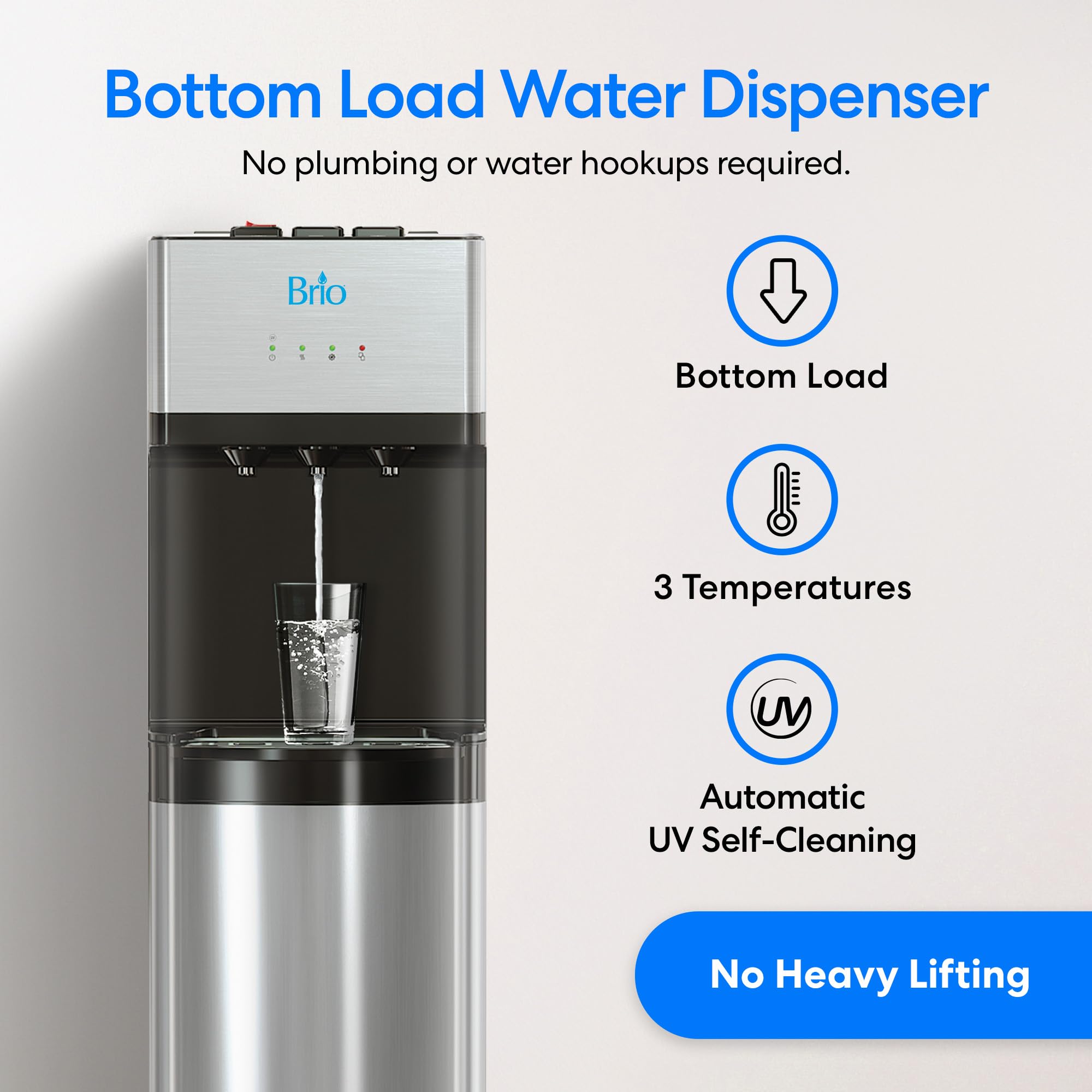 Lodówka turystyczna, Self czyszczący Bottom Loading wody, Dispenser, 3 Temps