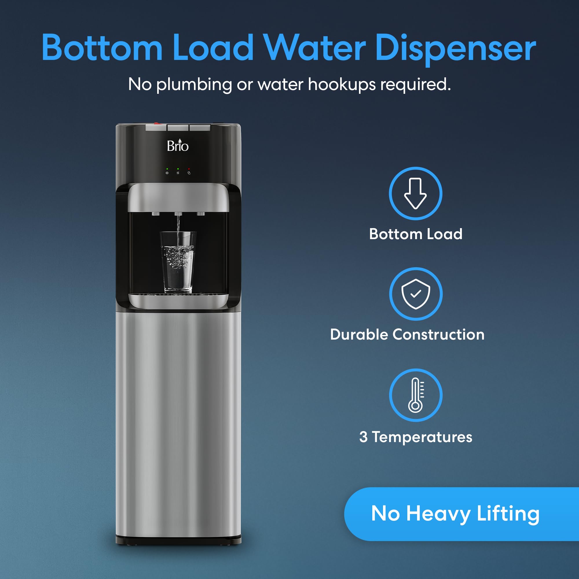 Lodówka turystyczna, Bottom Loading wody, Dispenser, 3 Temperatures