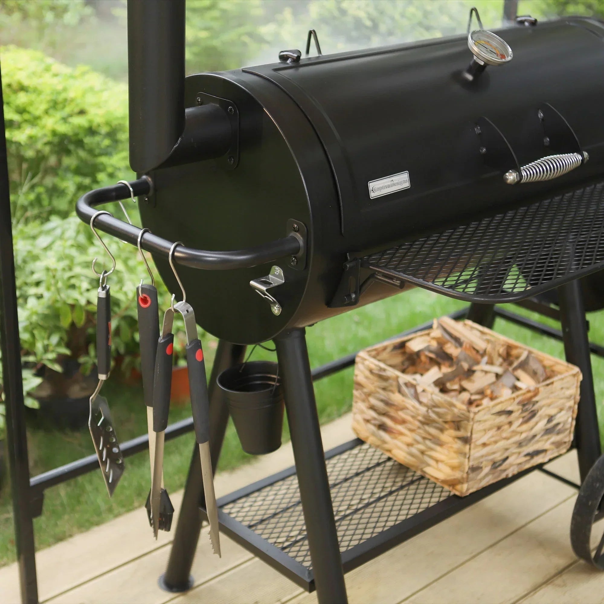 1787493550_1u6bvlM4 941 Sq.w. Overlarge Bbq Charcoal grill z Offset Smoker, czarny
