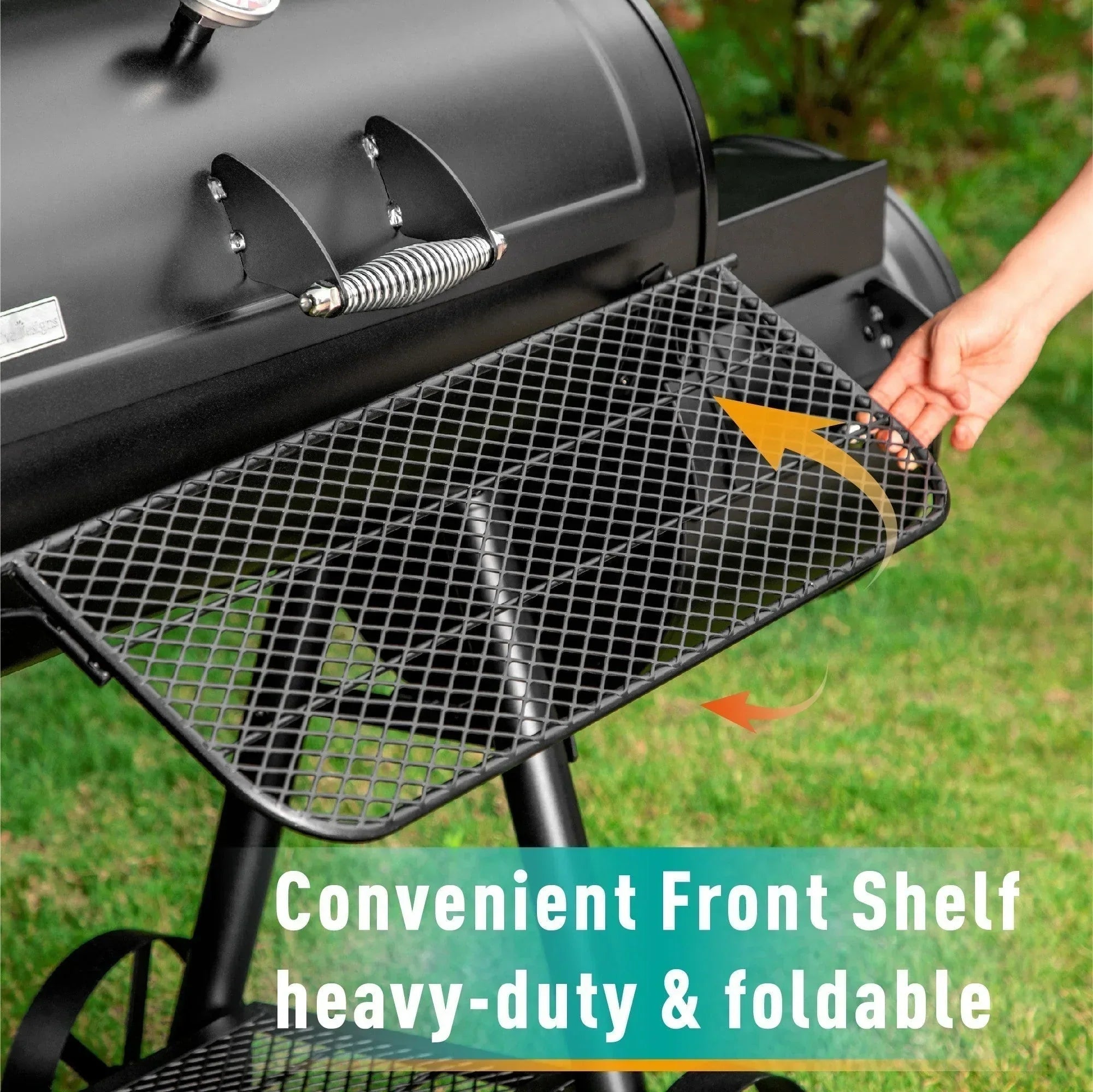 1787493566_HkH9c37U 941 Sq.w. Overlarge Bbq Charcoal grill z Offset Smoker, czarny