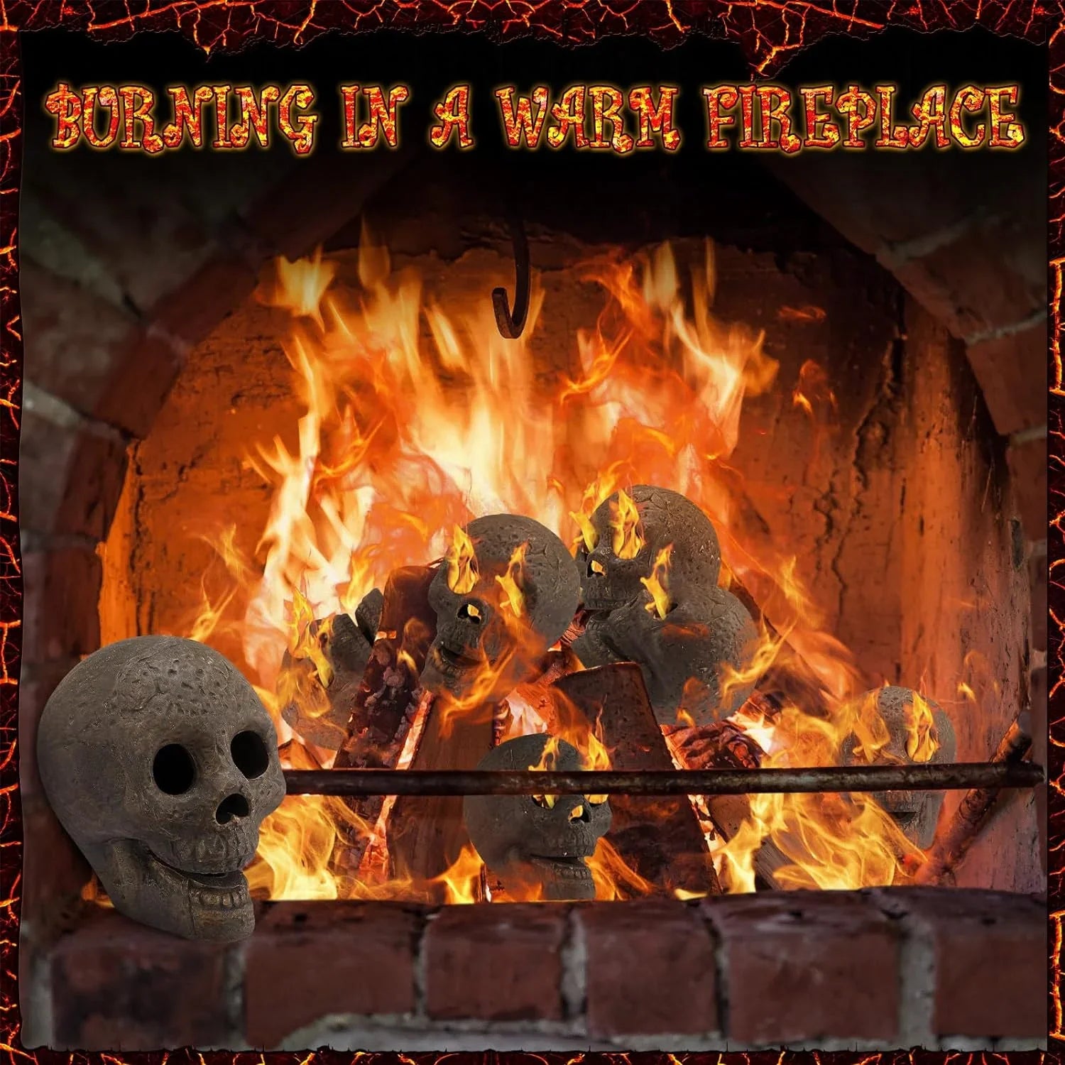 Palenisko ogrodowe, 48-pakiet, Skulls, Halloween Skull Stone Decorations