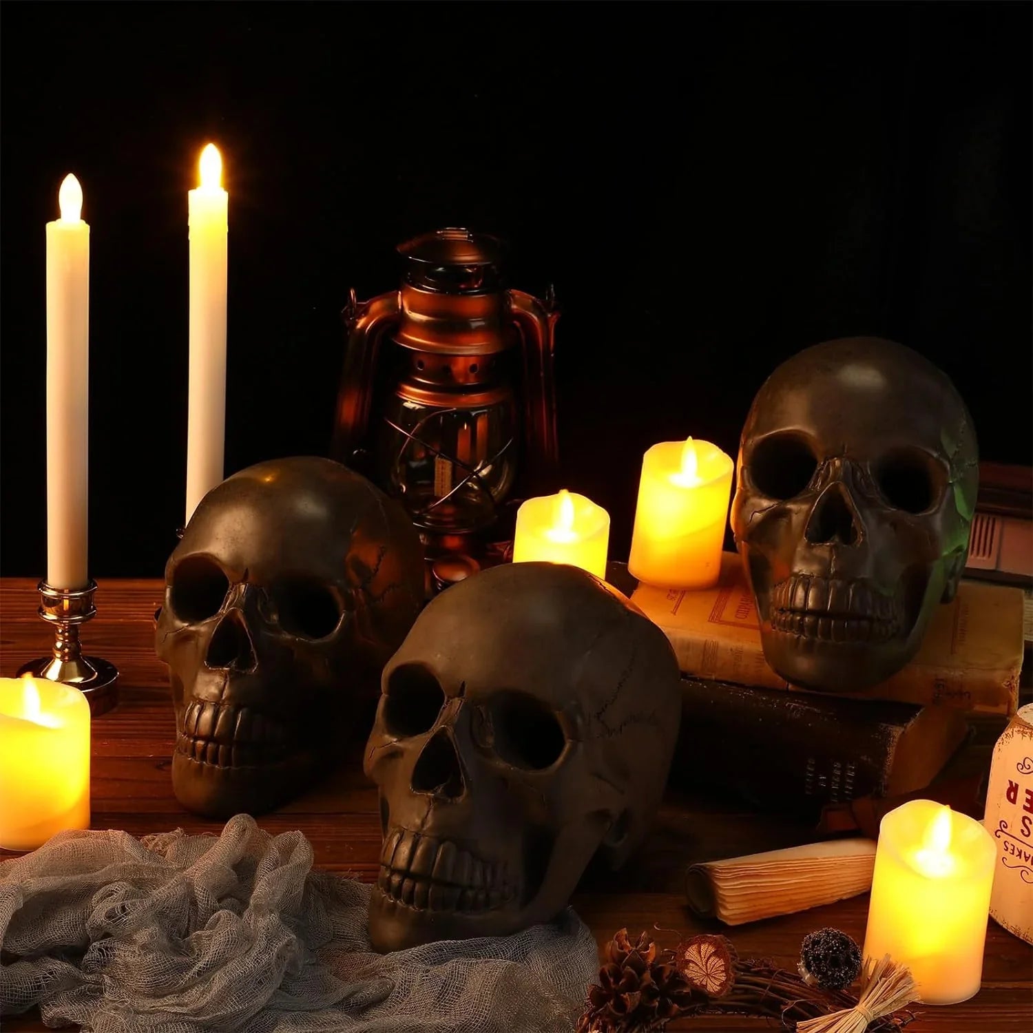 4-pakiet palenisko ogrodowe Skull Dummy Skull Halloween Decoration