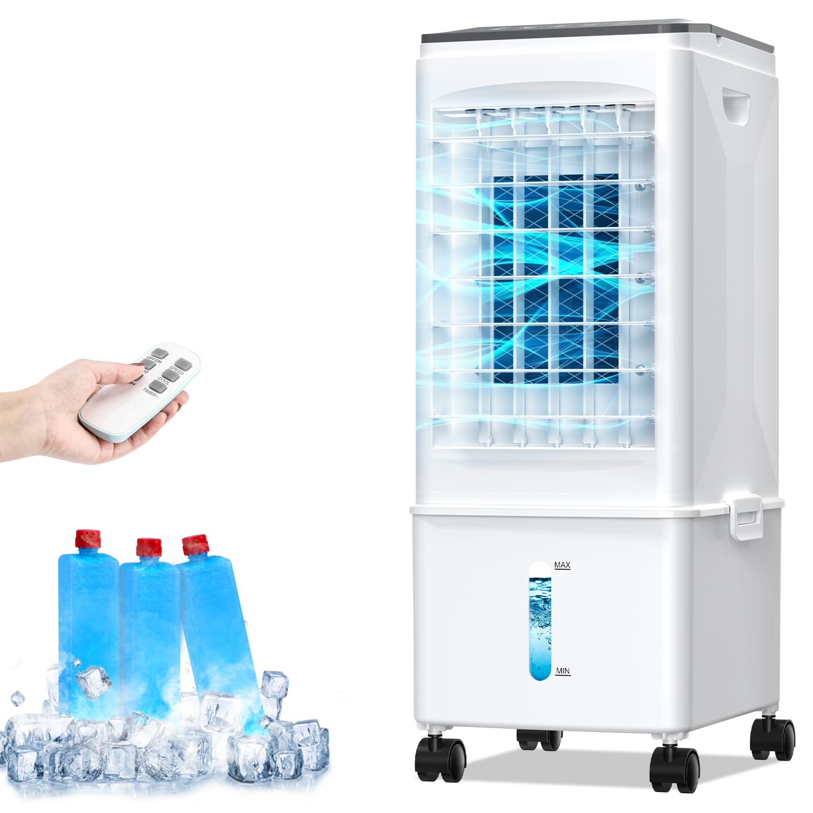 3-IN-1 przenośny AC Unit w/2.6 Gal zbiornik, do 24H Cooling