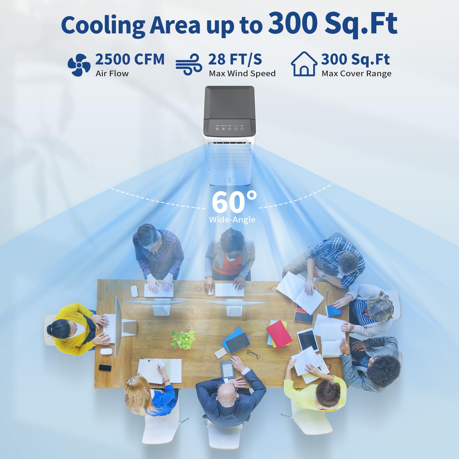 3-IN-1 przenośny AC Unit w/2.6 Gal zbiornik, do 24H Cooling