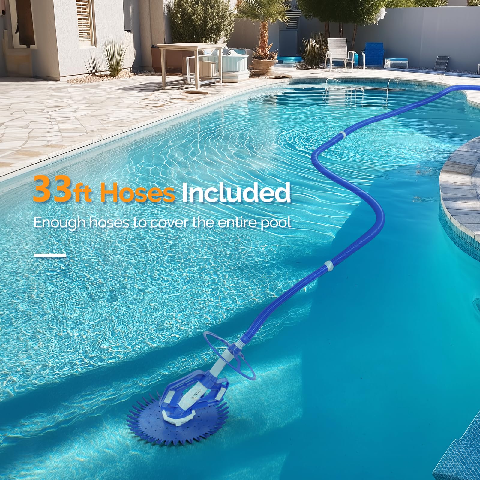 1787499836_PL9h6eH4 Automatyczny basen odkurzacz czyścik z 33FT Hoses