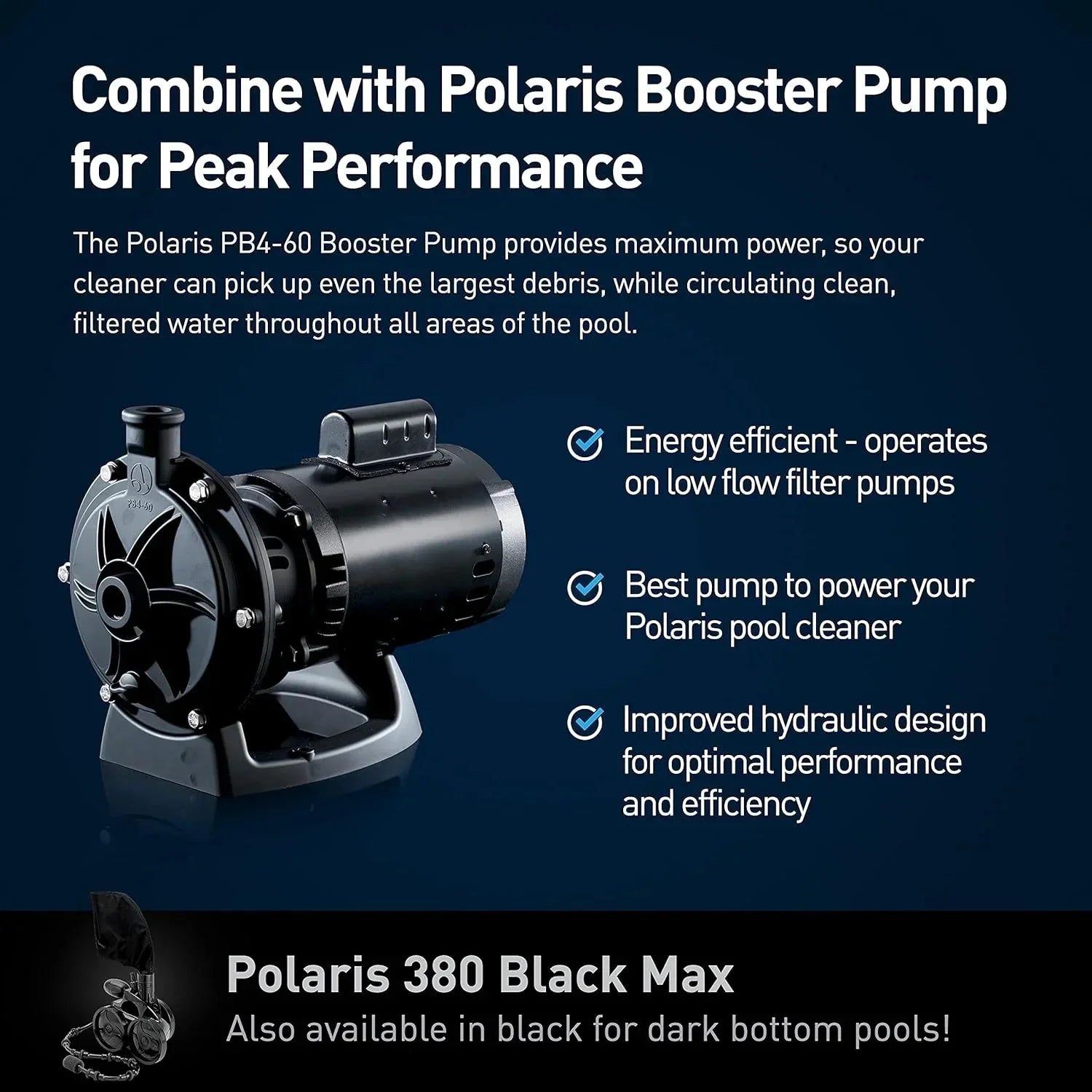 1787500191_rt4dLyy1 Pool Cleaner - 380 Pressure Inground - Triple Jet Powered, 31ft of Hose with a Single Chamber Debris Bag