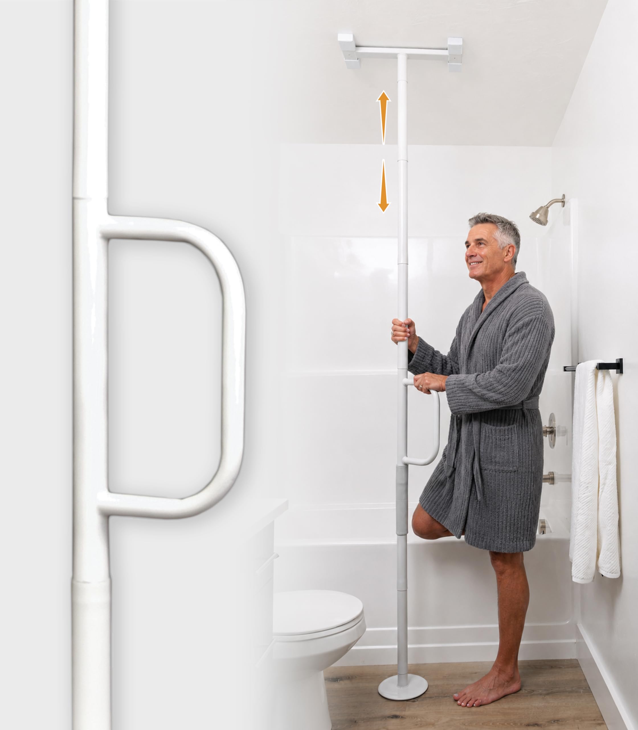Pojedynczy uchwyt podłoga to Ceiling Grab Bar do Seniors