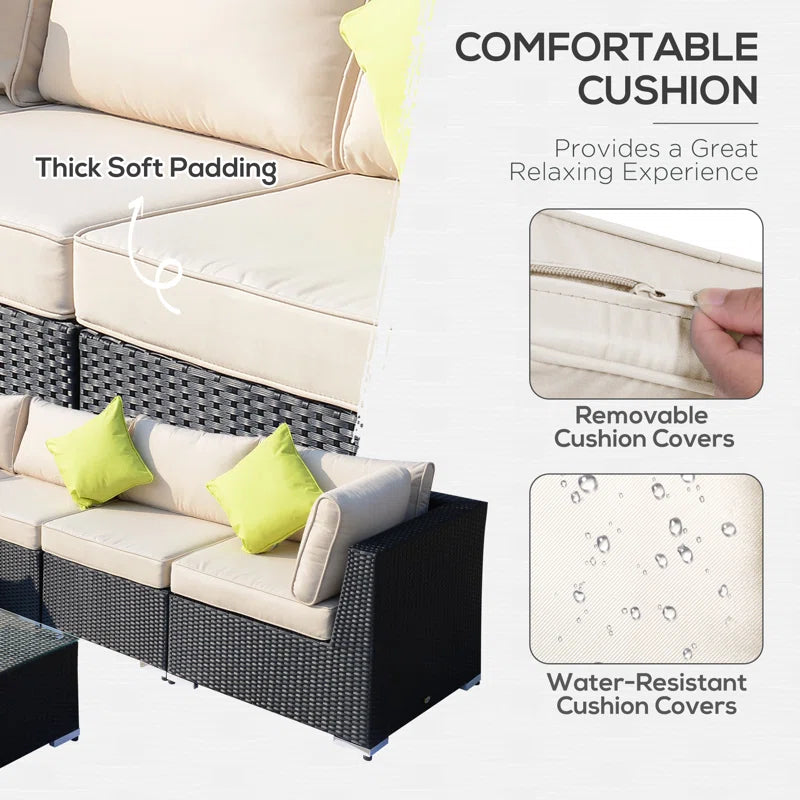 1787504098_G2RxQB8q Sebeka Wicker 7-osobowy ogrodowy Lounge zestaw z Cushions
