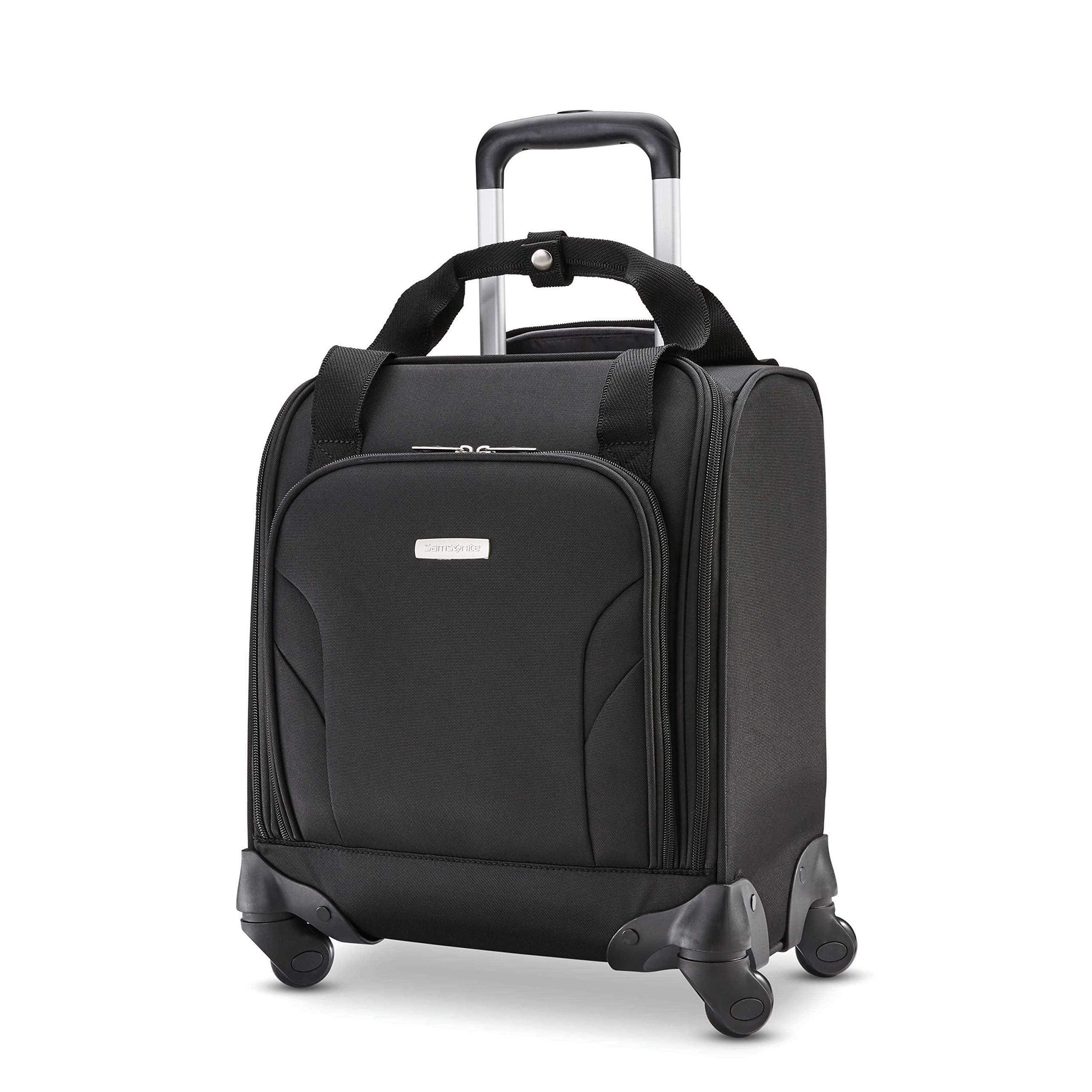 Underseat Carry-on Spinner z USB Port z czarny