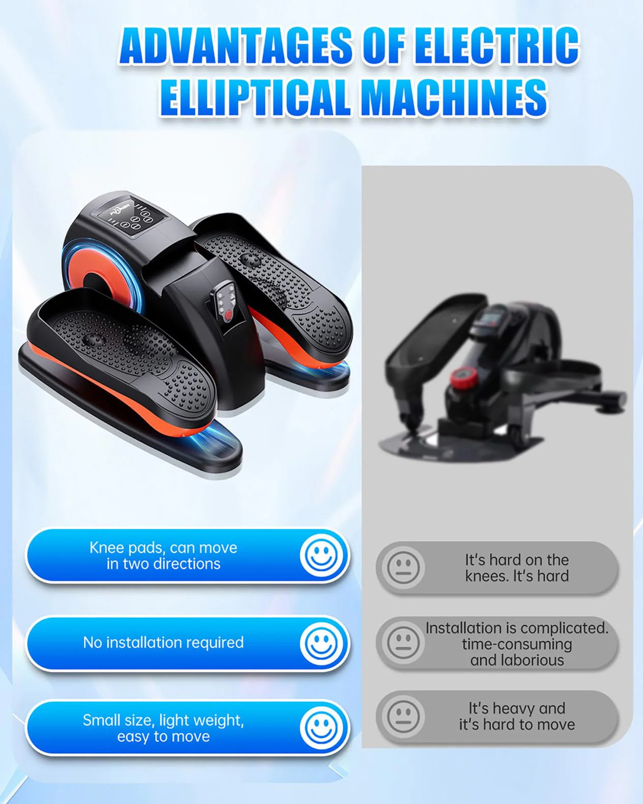Biurko, Under, Elliptical maszyna do Seniors, cichy Exerciser