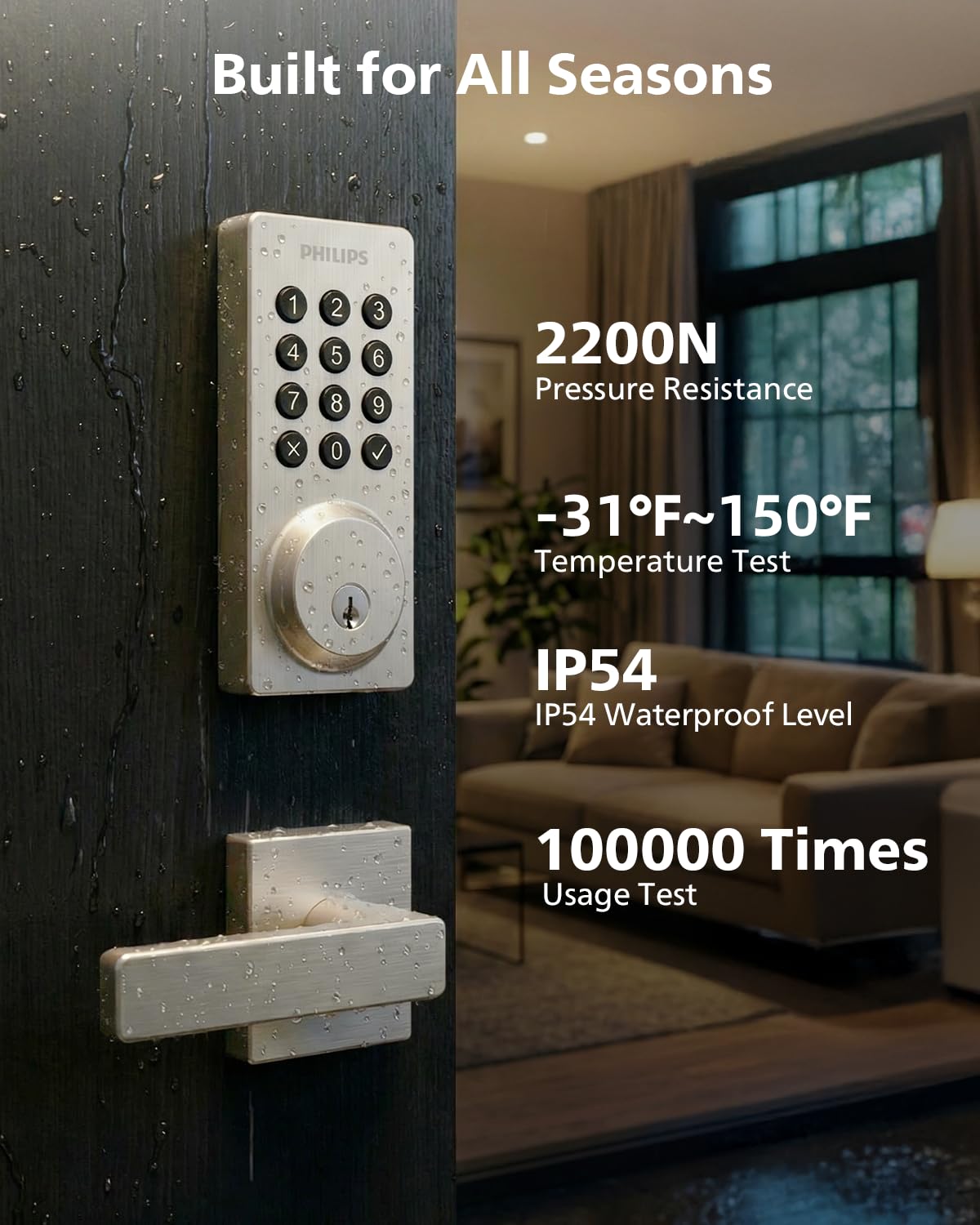 Wi-Fi smart drzwi z uchwyt Lock, Keyless Entry