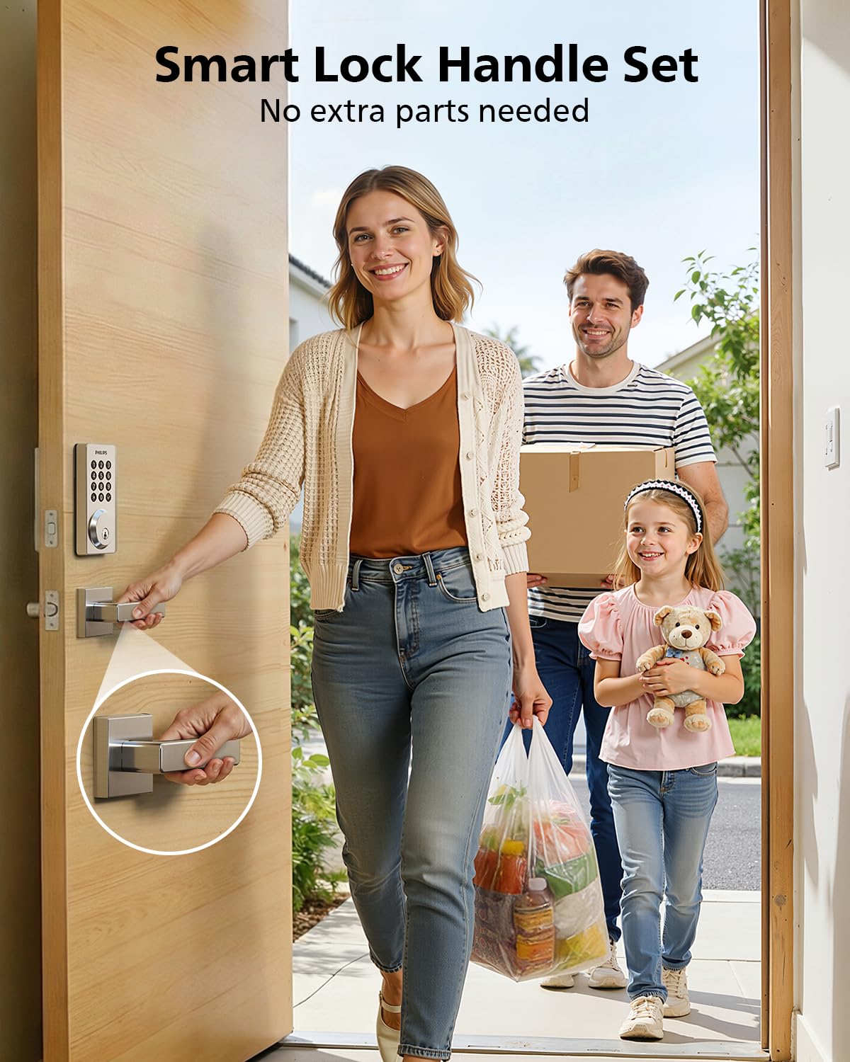 Wi-Fi smart drzwi z uchwyt Lock, Keyless Entry