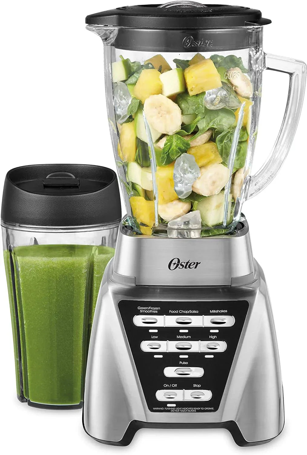 Blender z Pro 1200 z szklo Jar, 24-Ounce Smoothie kubek, Brushed Nickel