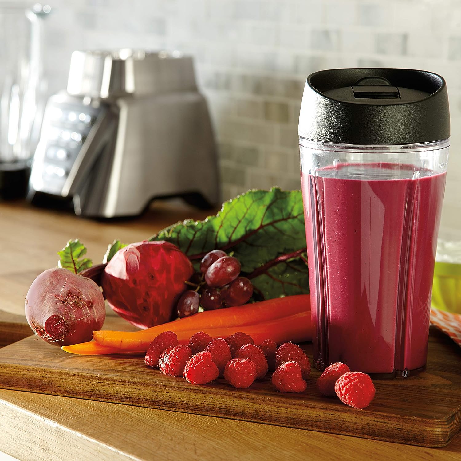 Blender z Pro 1200 z szklo Jar, 24-Ounce Smoothie kubek, Brushed Nickel