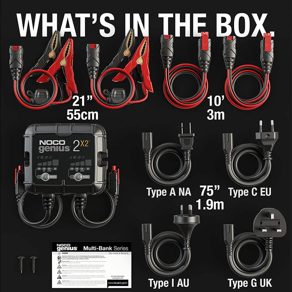 Ładowarka akumulatora, GENIUS2 X 2 smart, 6V/12V 2A/Bank