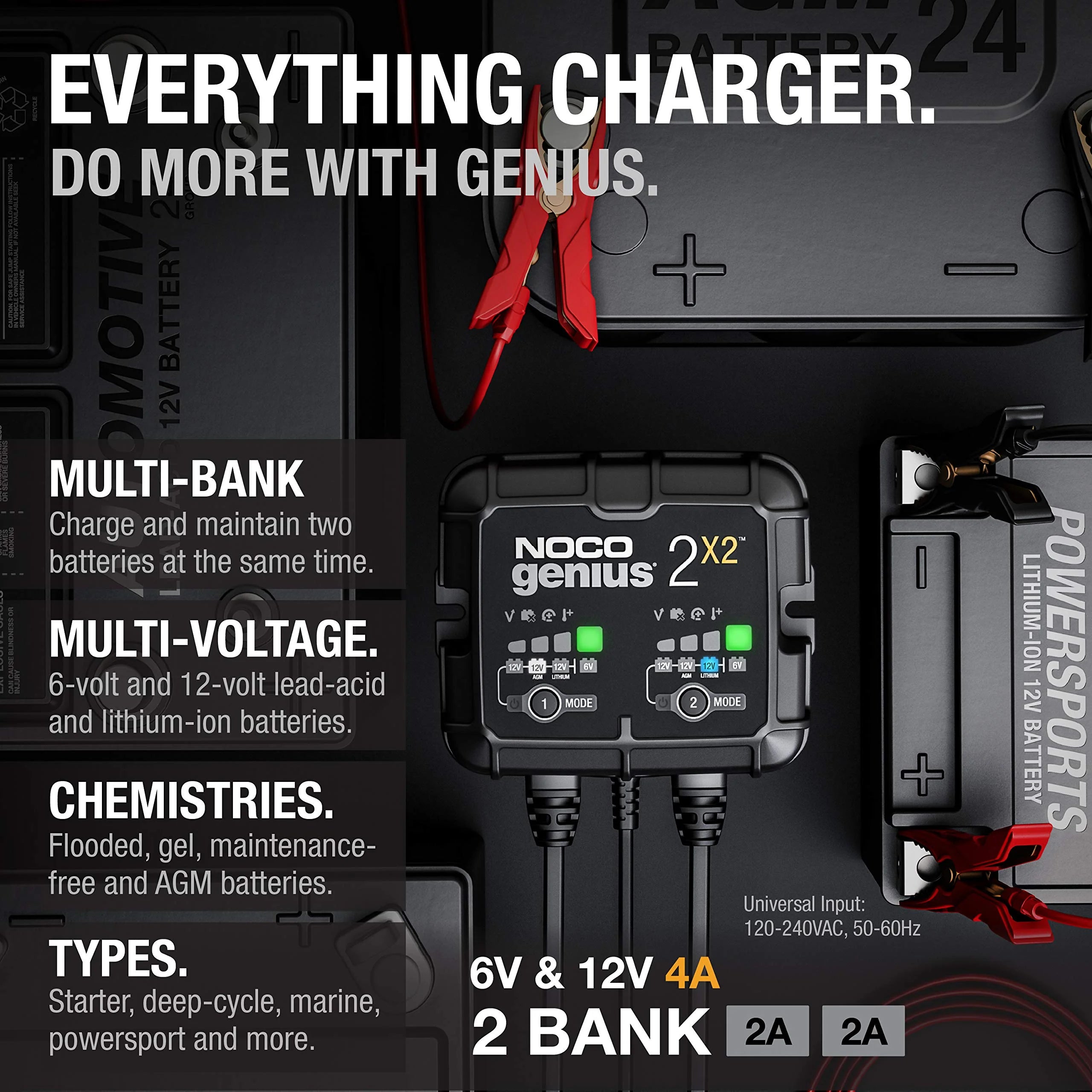 Ładowarka akumulatora, GENIUS2 X 2 smart, 6V/12V 2A/Bank