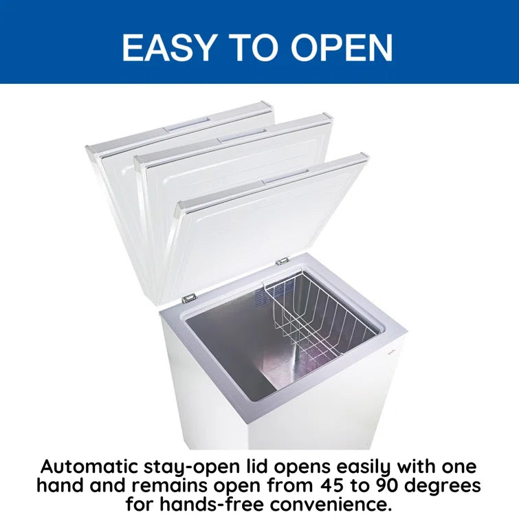 Chest zamrażarka, kompaktowy, 5.0 Cu ft (142L) biały, reczny Defrost