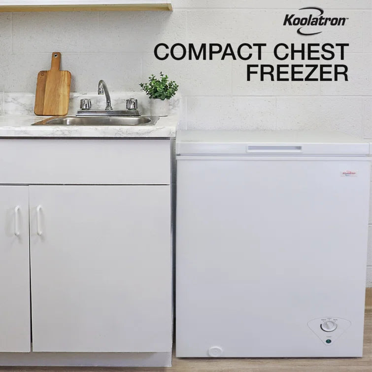 Chest zamrażarka, kompaktowy, 5.0 Cu ft (142L) biały, reczny Defrost