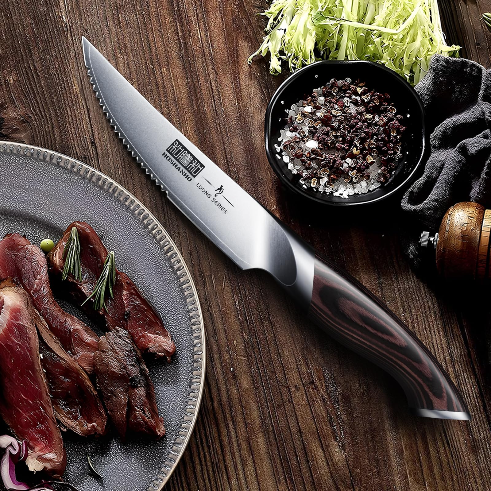 Zestaw, Steak Knives, 6, Ultra Sharp Serrated Knives