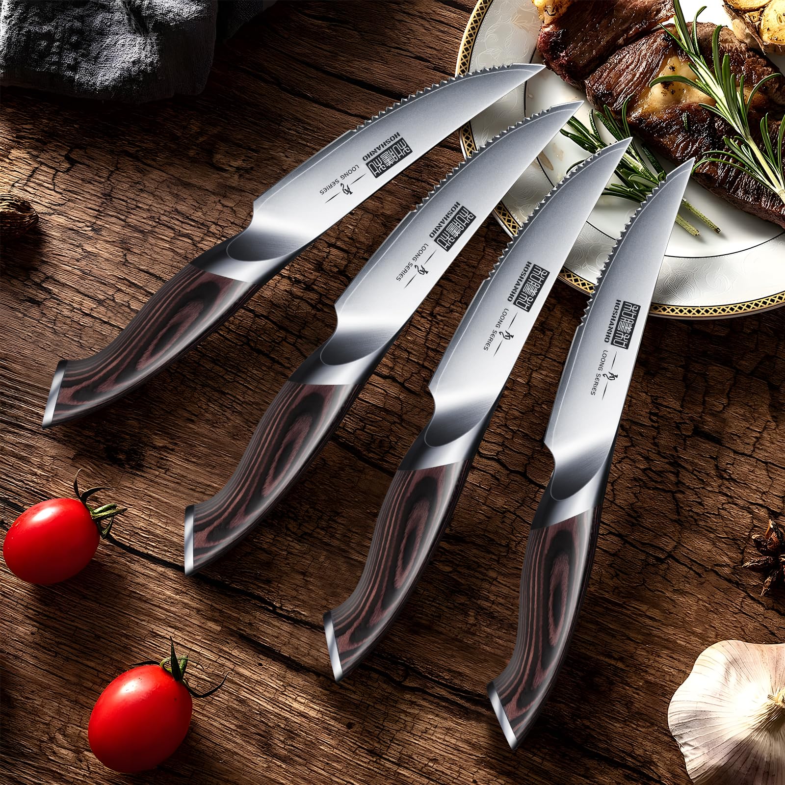 Zestaw, Steak Knives, 6, Ultra Sharp Serrated Knives
