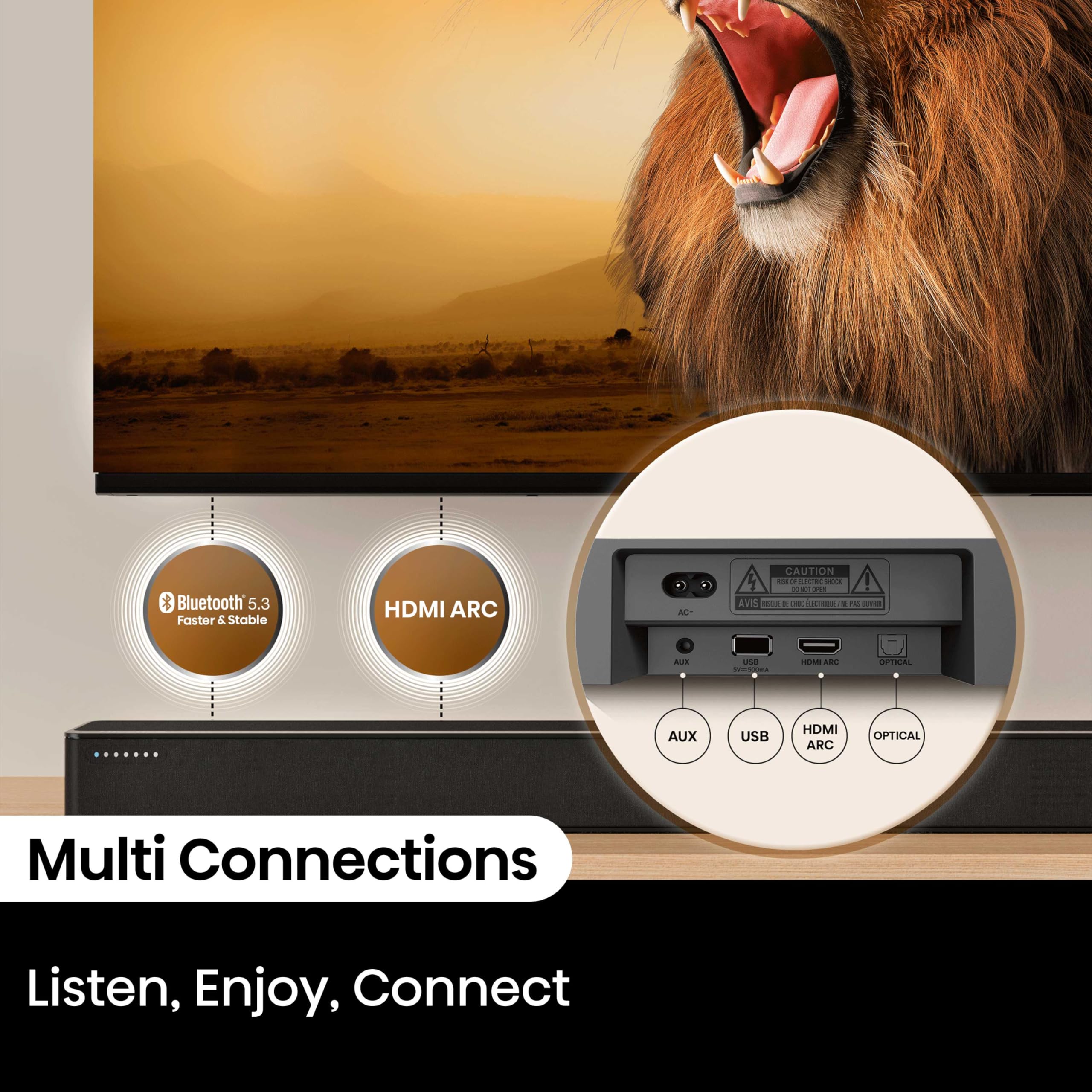 HS2100 Soundbar z bezprzewodowy Subwoofer i HDMI Arc