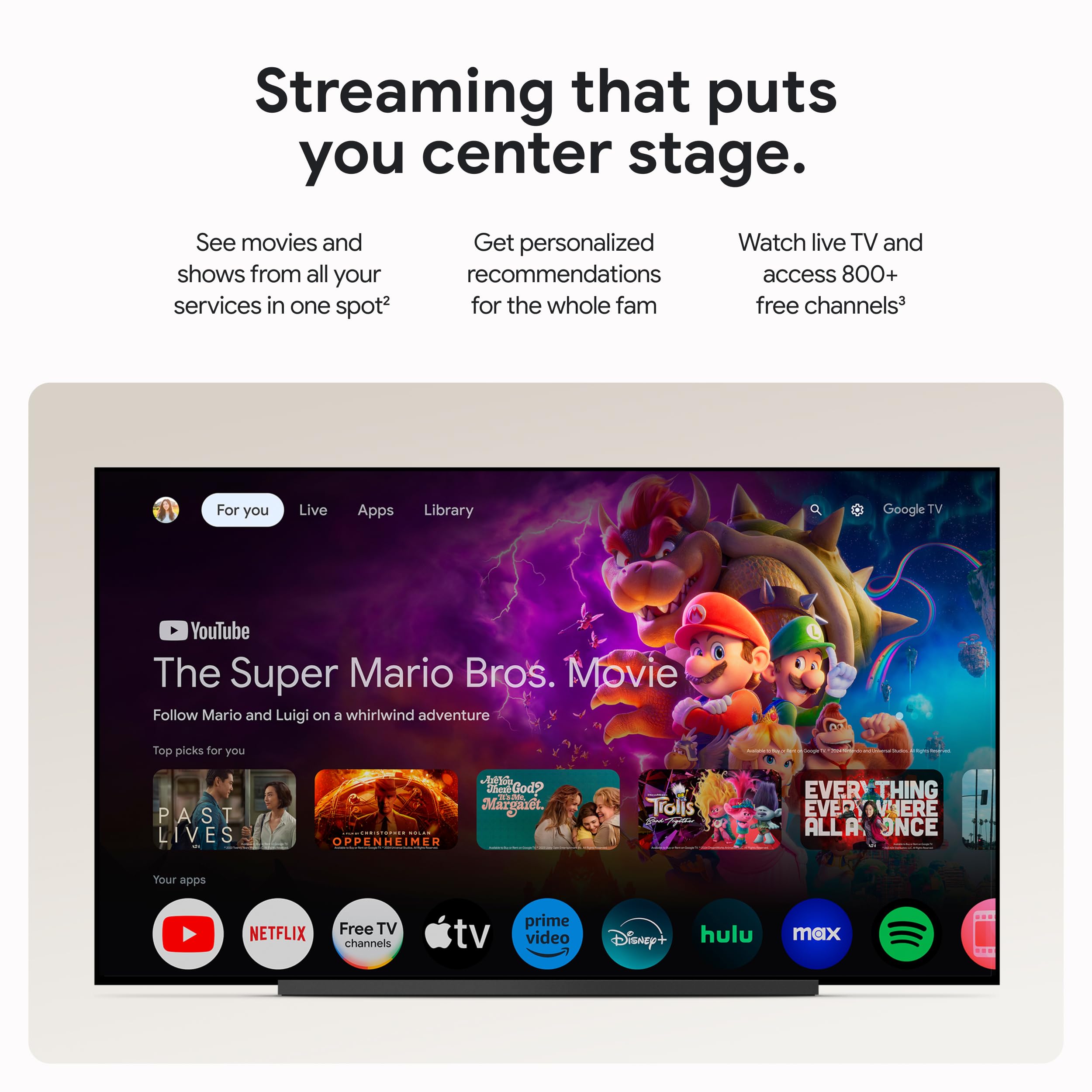 TV Streamer 4K z Fast Streaming i Voice Search zdalny
