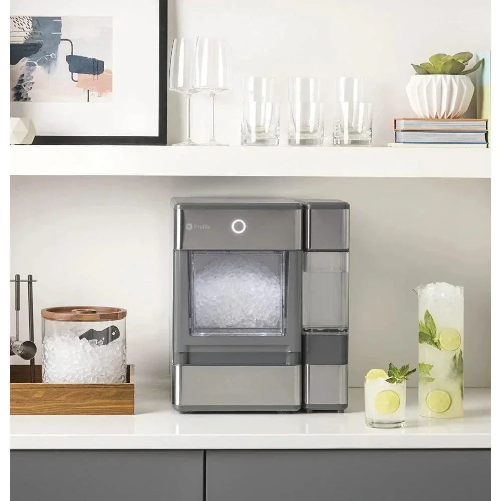 1787517120_ralHJWK1 Nablatowy Nugget kostkarka do lodu, stal nierdzewna z LED, Bluetooth-enabled, 24 lb/day
