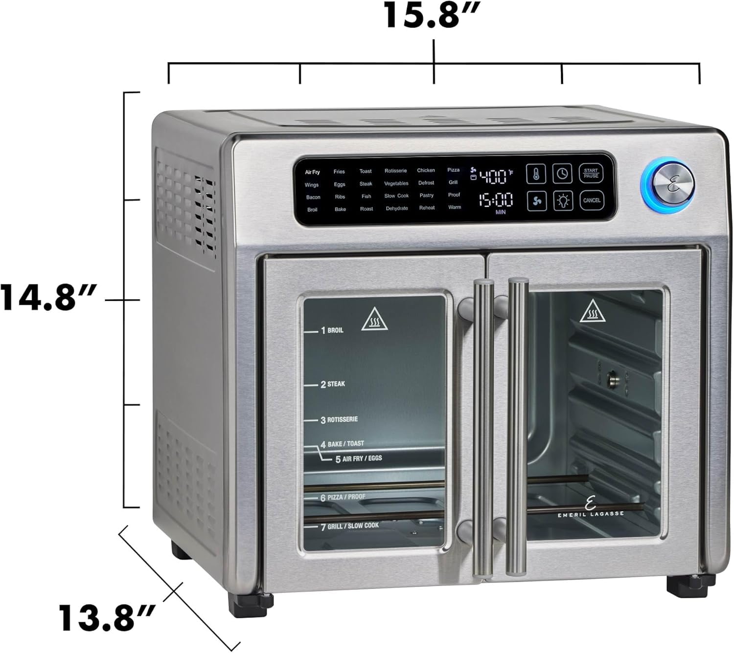 1787518900_yhwr3U4b Toaster piekarnik, Lagasse dodatkowy duży French drzwi frytkownica beztluszczowa, zestaw combo