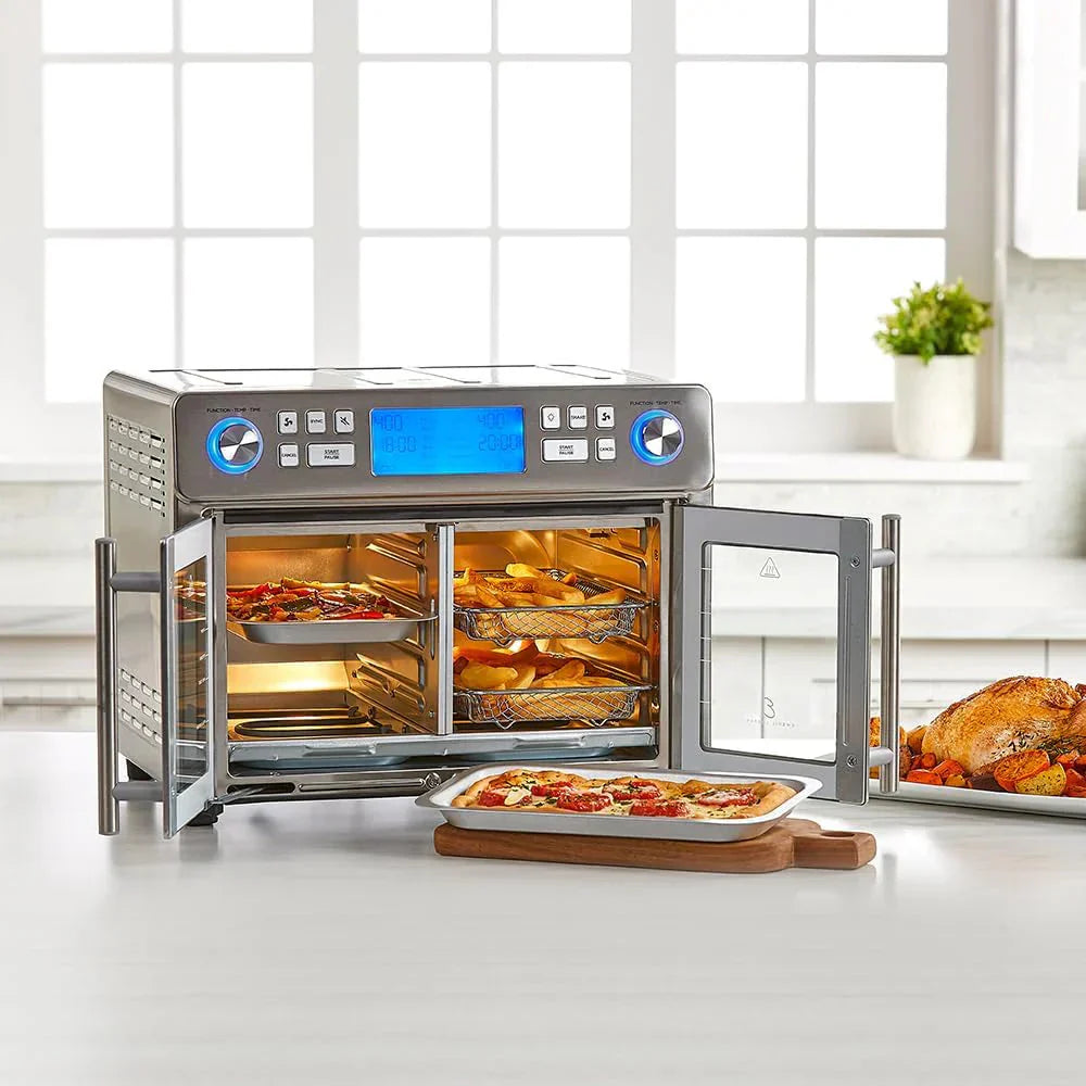1787518923_LNACmSjj Air Fryer Oven - Lagasse Dual Zone 360, Combo with French Door - 25 QT Extra Large, Cook Two Foods in Different Ways, Up to 60% Faster