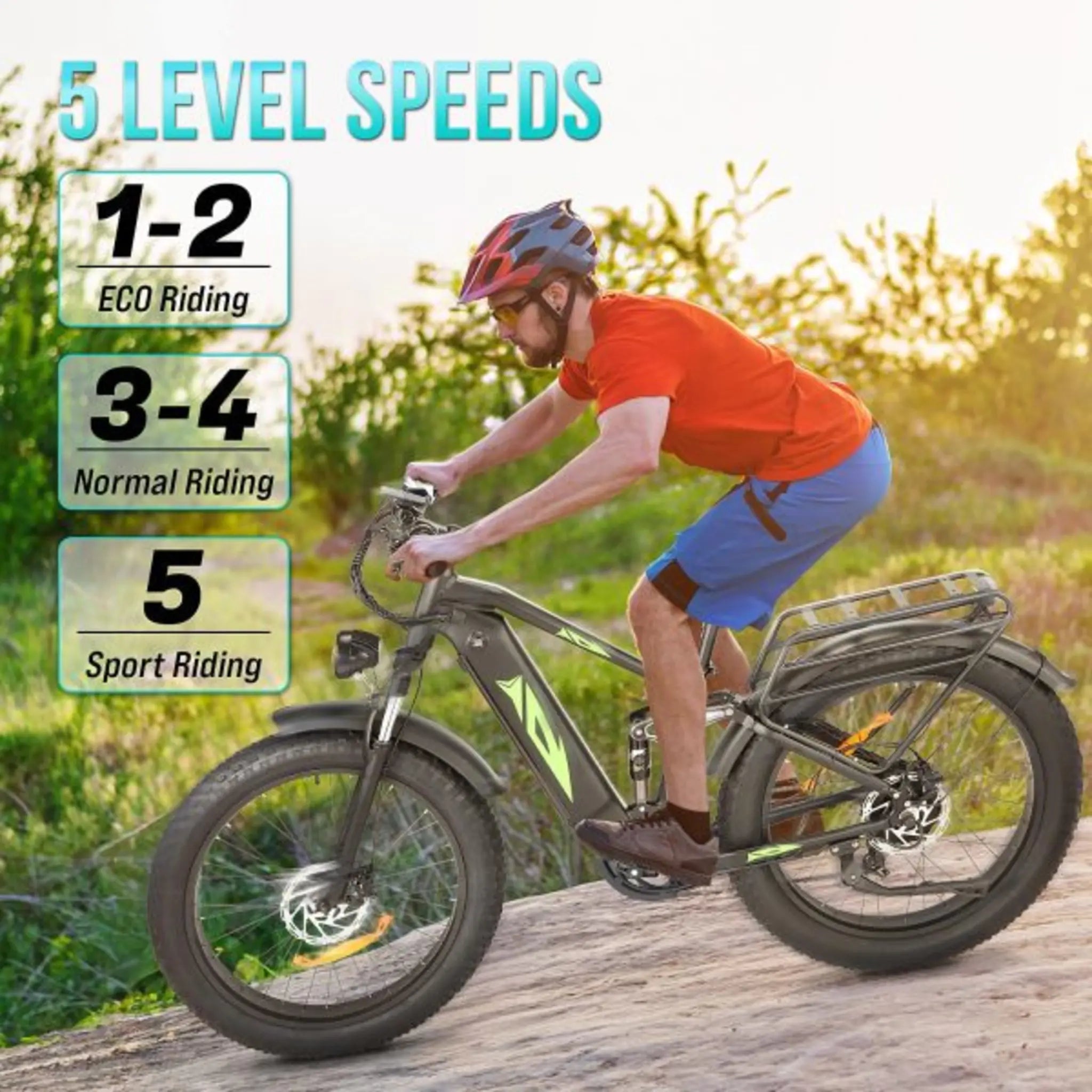1787519177_I256Kxaj Electric Bike - Designed for Adults 1000W - 48V 17.5AH Battery Adult Electric Bicycles, 26 Fat Tire Full Suspension Ebike, 28MPH Mountain Beach E Bike, 7