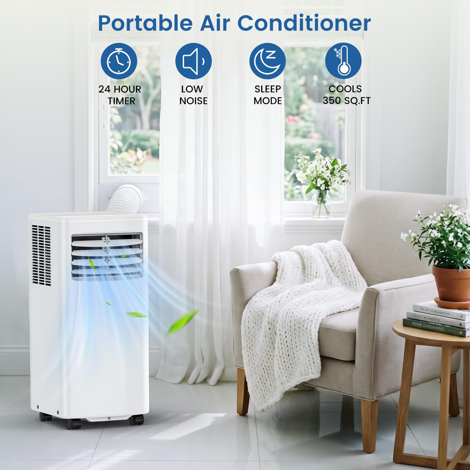 8000 BTU przenośny klimatyzator, 4-in-1 AC Unit