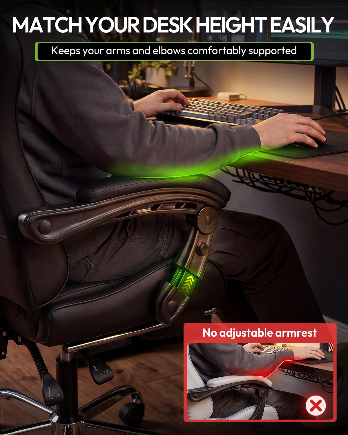 Ergonomiczny fotel gamingowy z Footrest i Massage