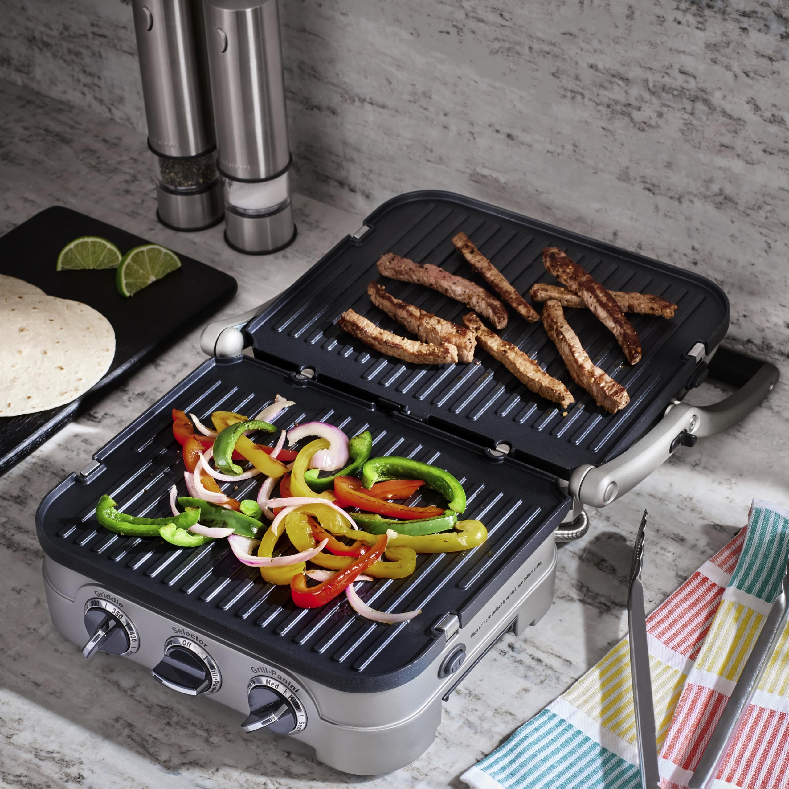 5-in-1 wewnętrzny i Panini Press grill
