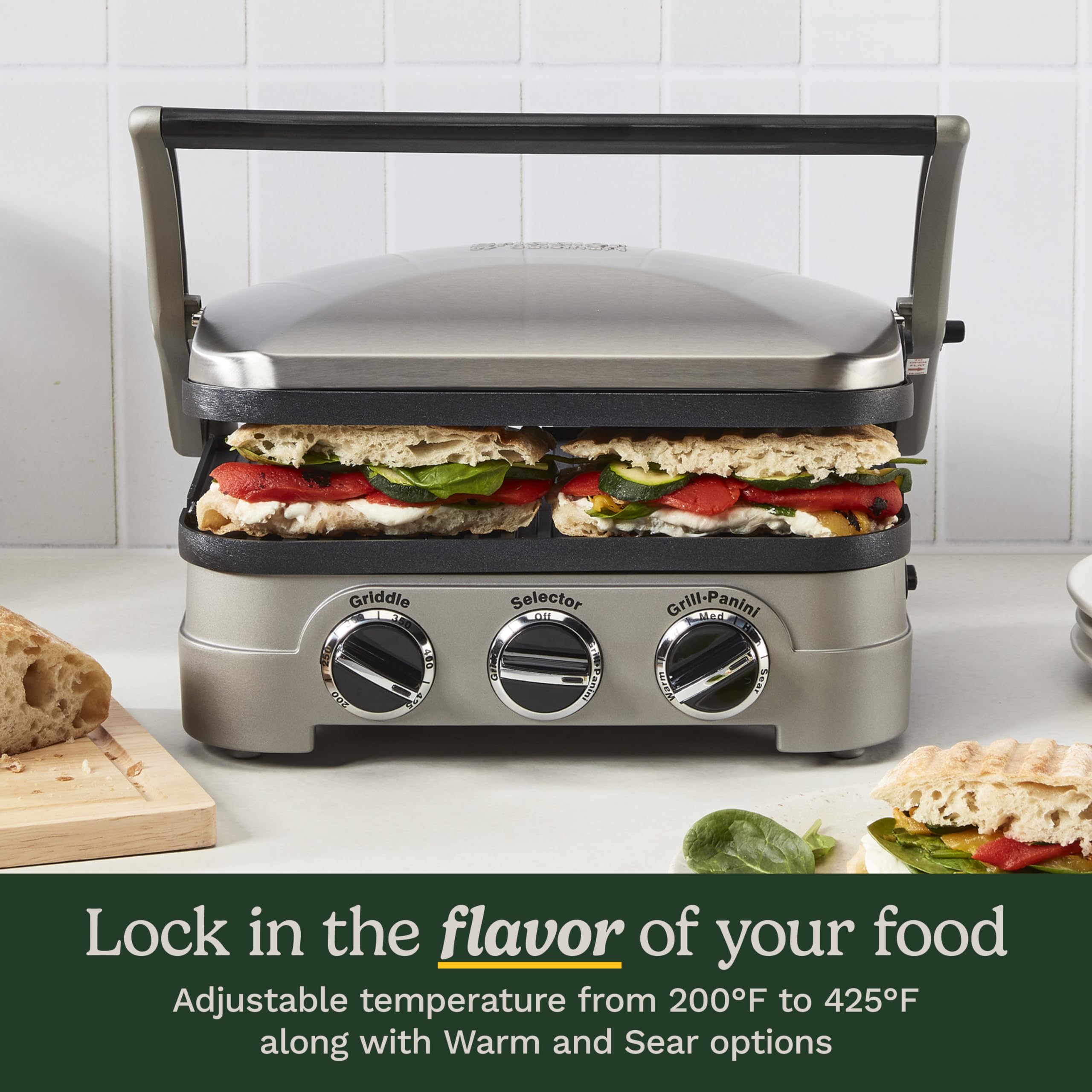 5-in-1 wewnętrzny i Panini Press grill